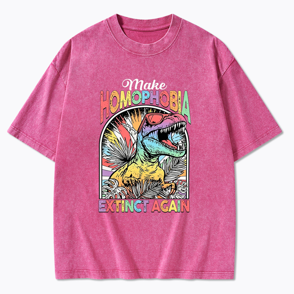 Make Homophobia Extinct Washed T-Shirt