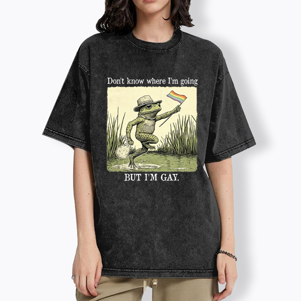 Don't know where I'm going Washed T-Shirt