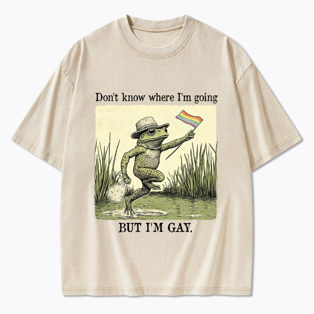 Don't know where I'm going Washed T-Shirt
