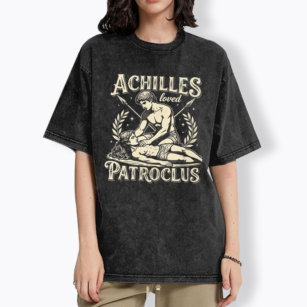 Achilles Loved Patroclus Washed T-Shirt