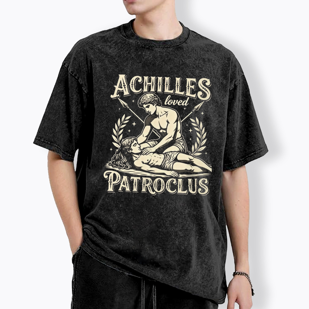 Achilles Loved Patroclus Washed T-Shirt