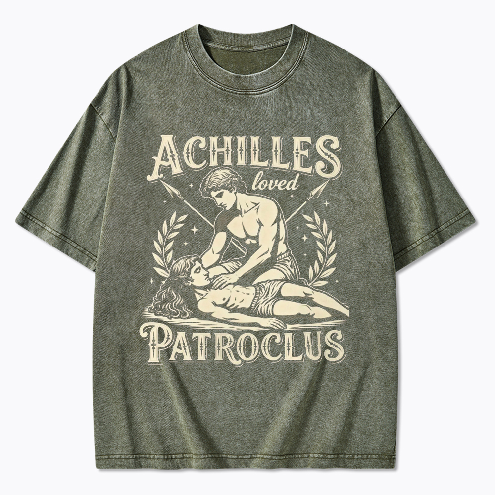 Achilles Loved Patroclus Washed T-Shirt
