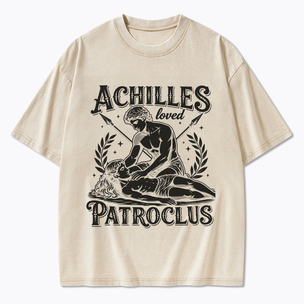 Achilles Loved Patroclus Washed T-Shirt