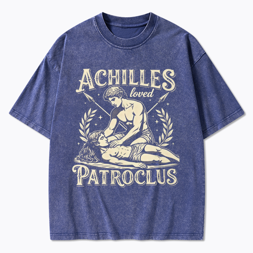 Achilles Loved Patroclus Washed T-Shirt