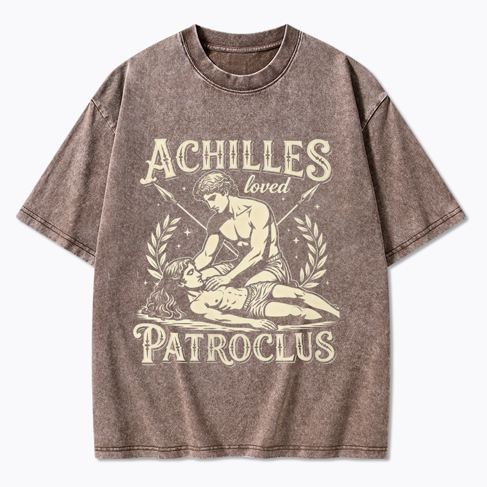 Achilles Loved Patroclus Washed T-Shirt