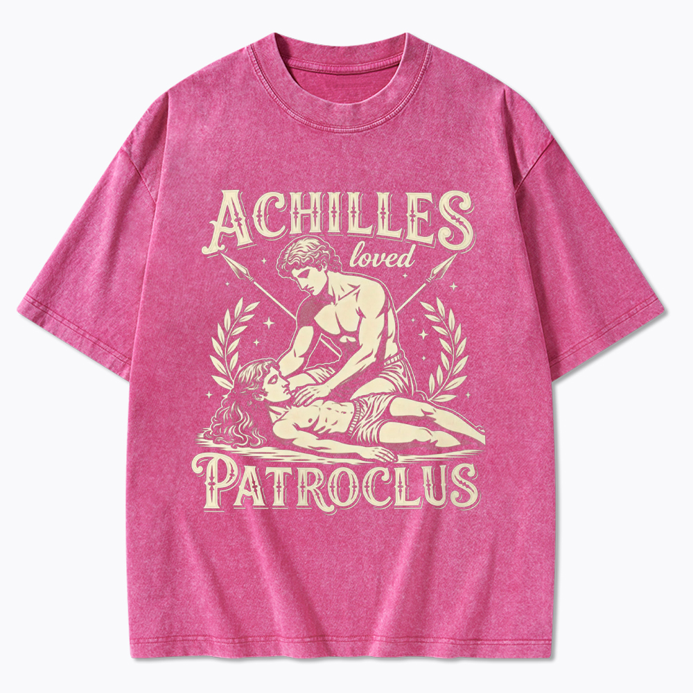 Achilles Loved Patroclus Washed T-Shirt