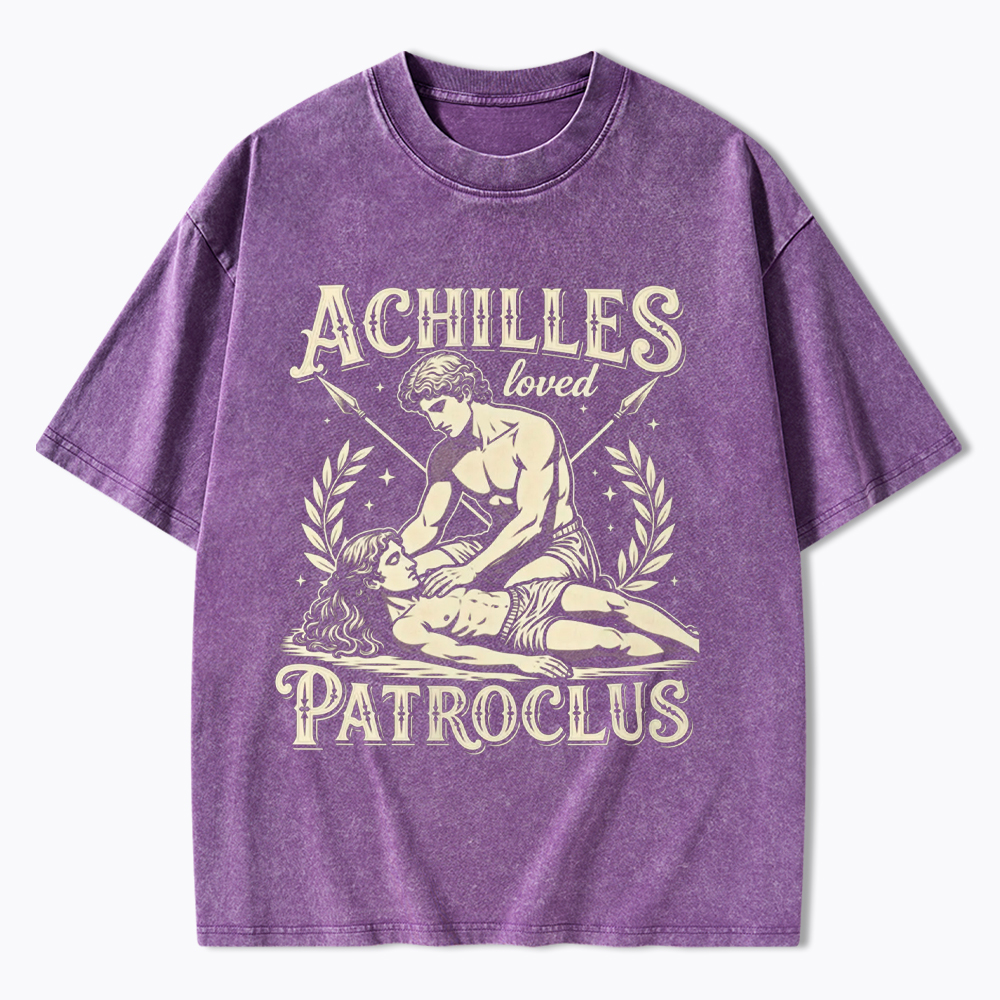 Achilles Loved Patroclus Washed T-Shirt