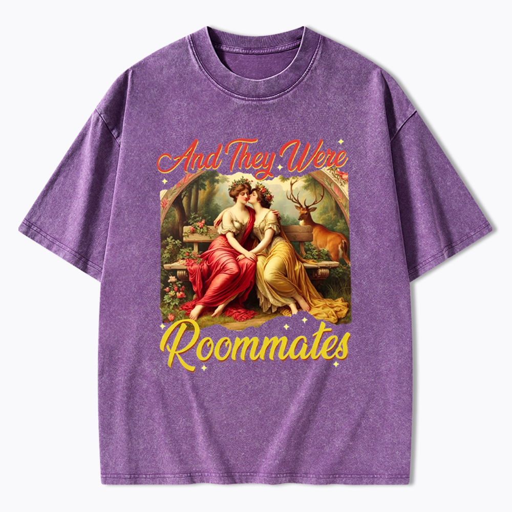 And they Were Roommates Washed T-Shirt