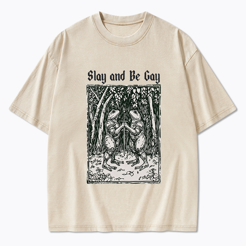 Slay and Be Gay Washed T-Shirt