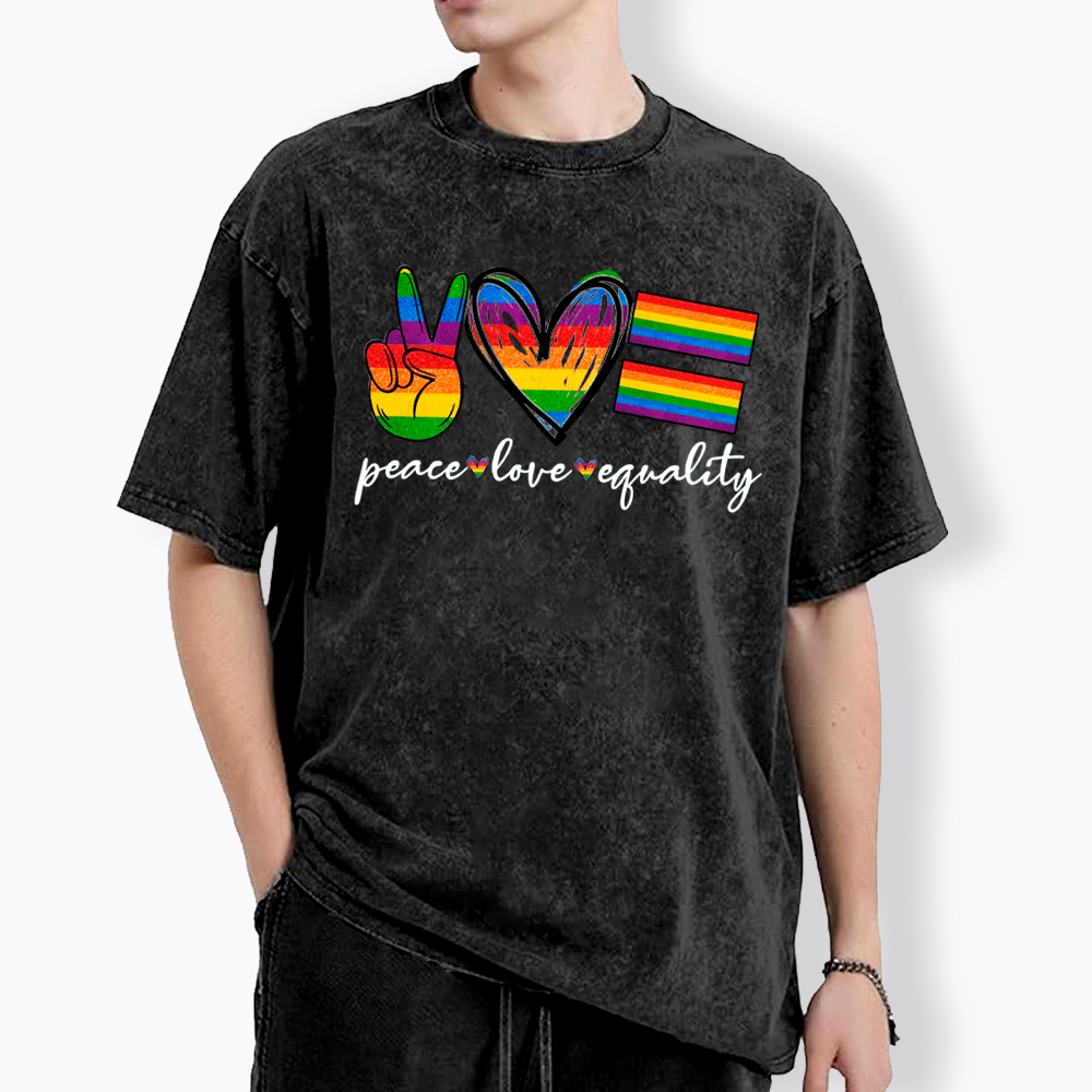 Peace Love Equality Washed T-Shirt