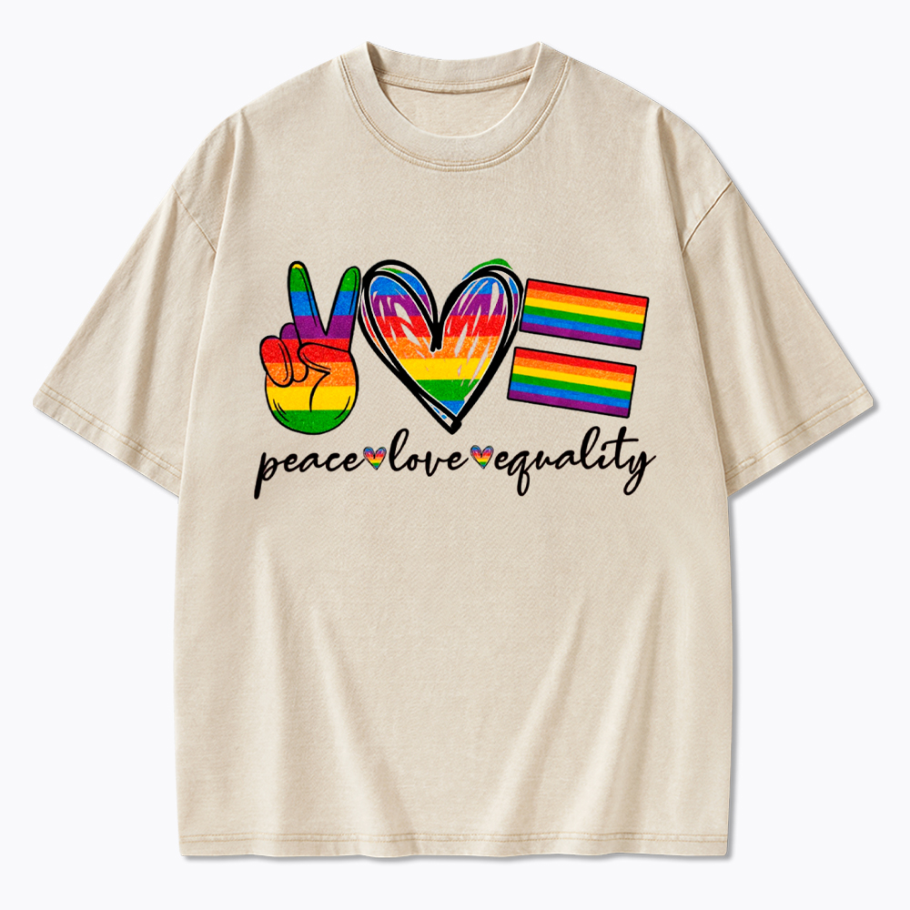 Peace Love Equality Washed T-Shirt