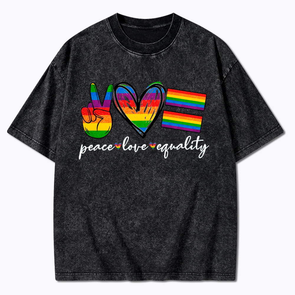 Peace Love Equality Washed T-Shirt