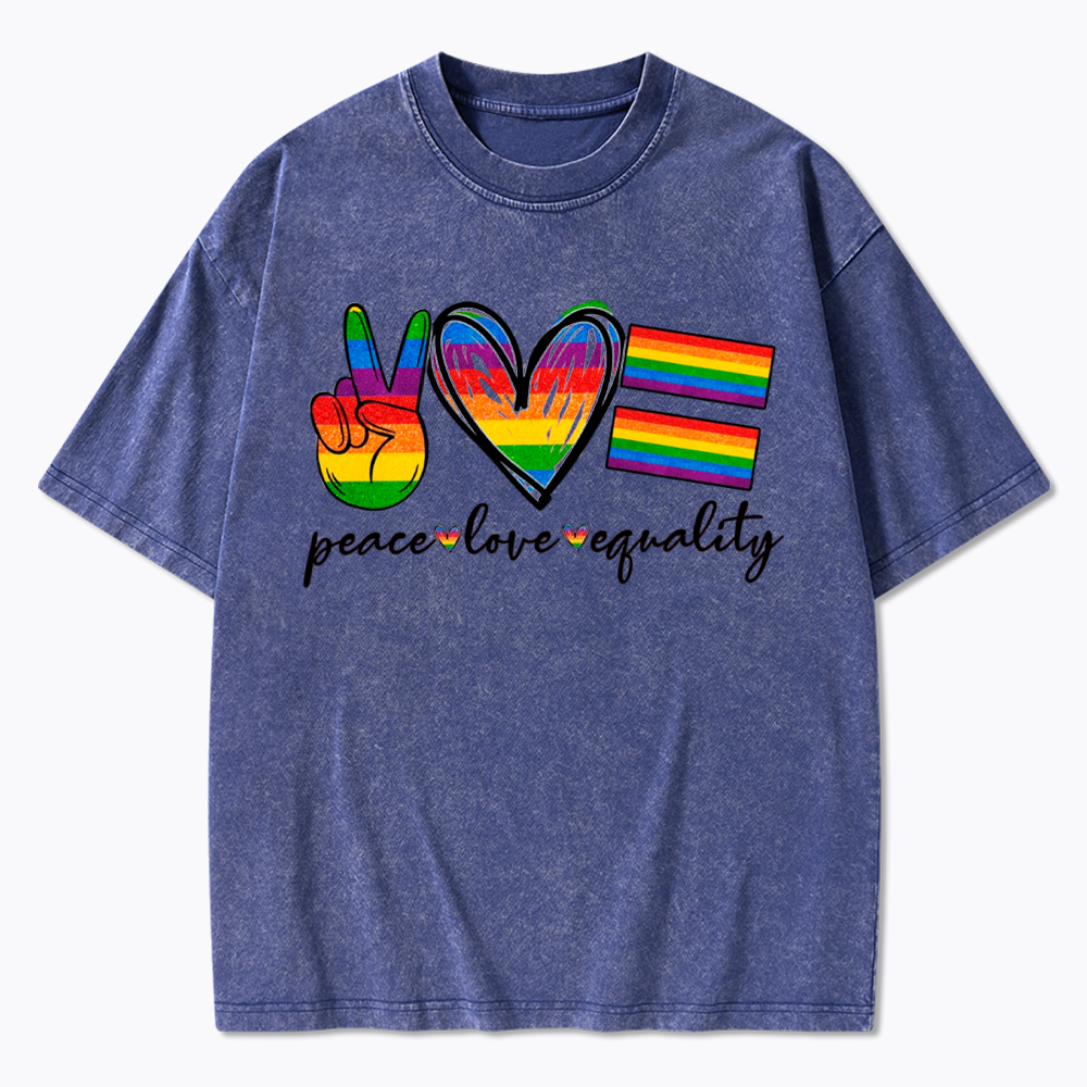 Peace Love Equality Washed T-Shirt