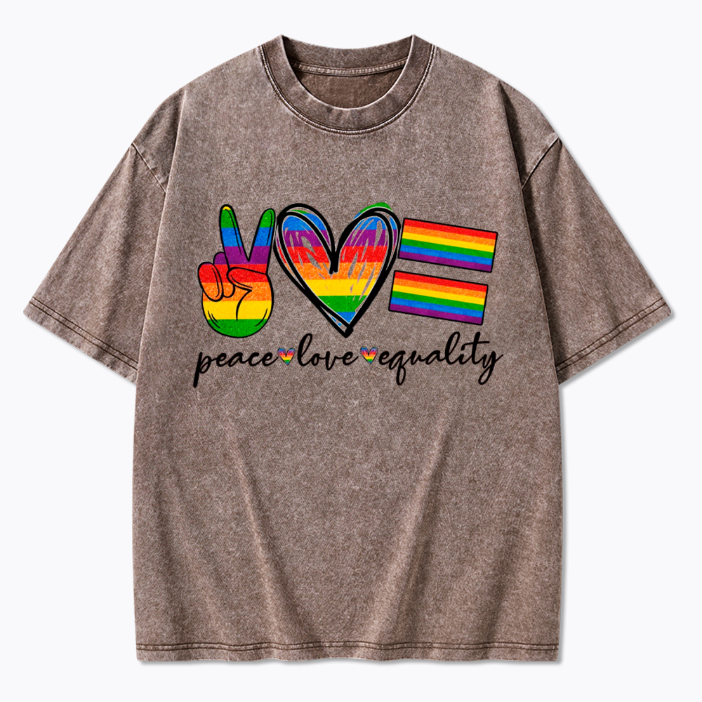 Peace Love Equality Washed T-Shirt