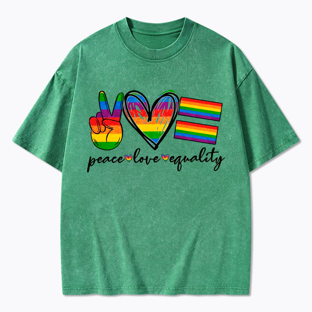 Peace Love Equality Washed T-Shirt