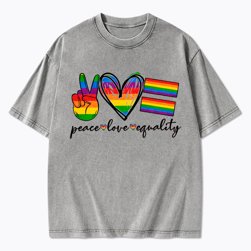 Peace Love Equality Washed T-Shirt