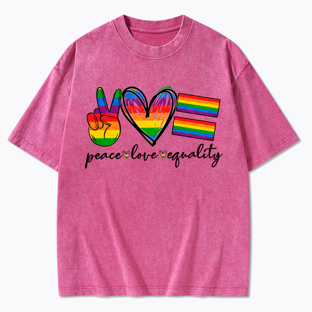 Peace Love Equality Washed T-Shirt