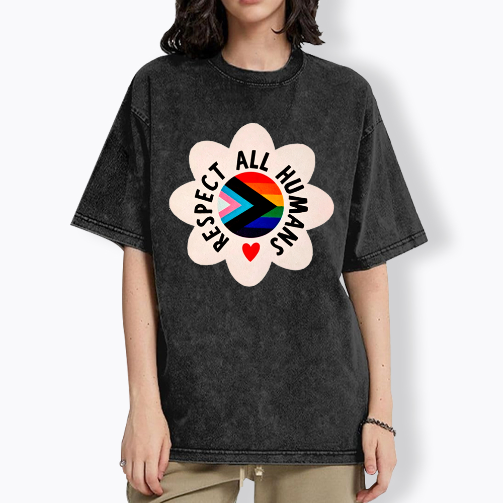 Respect All Humans Washed T-Shirt