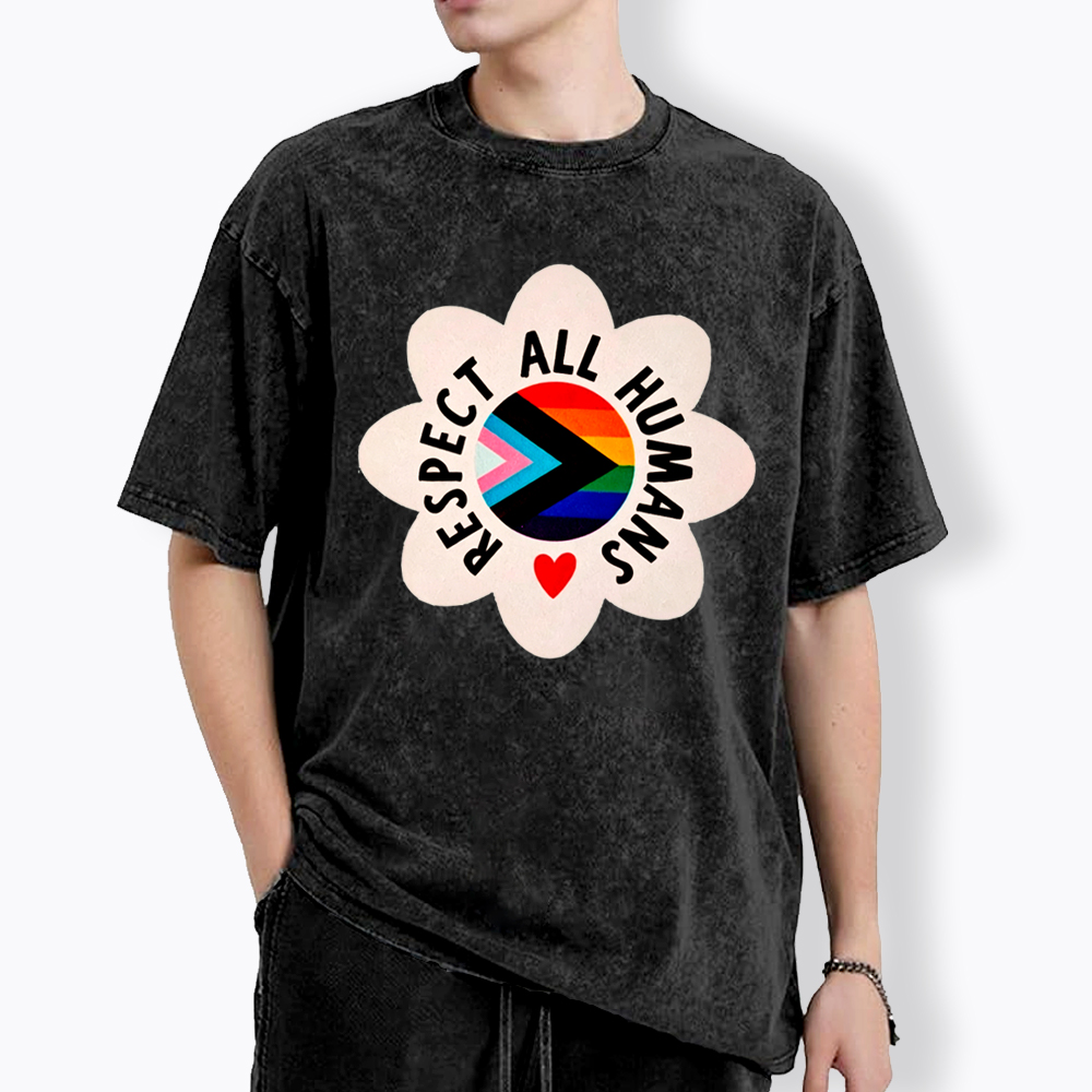 Respect All Humans Washed T-Shirt