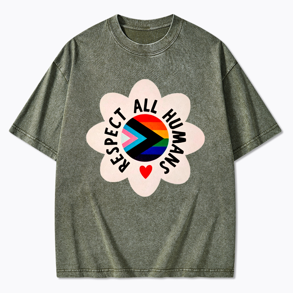 Respect All Humans Washed T-Shirt