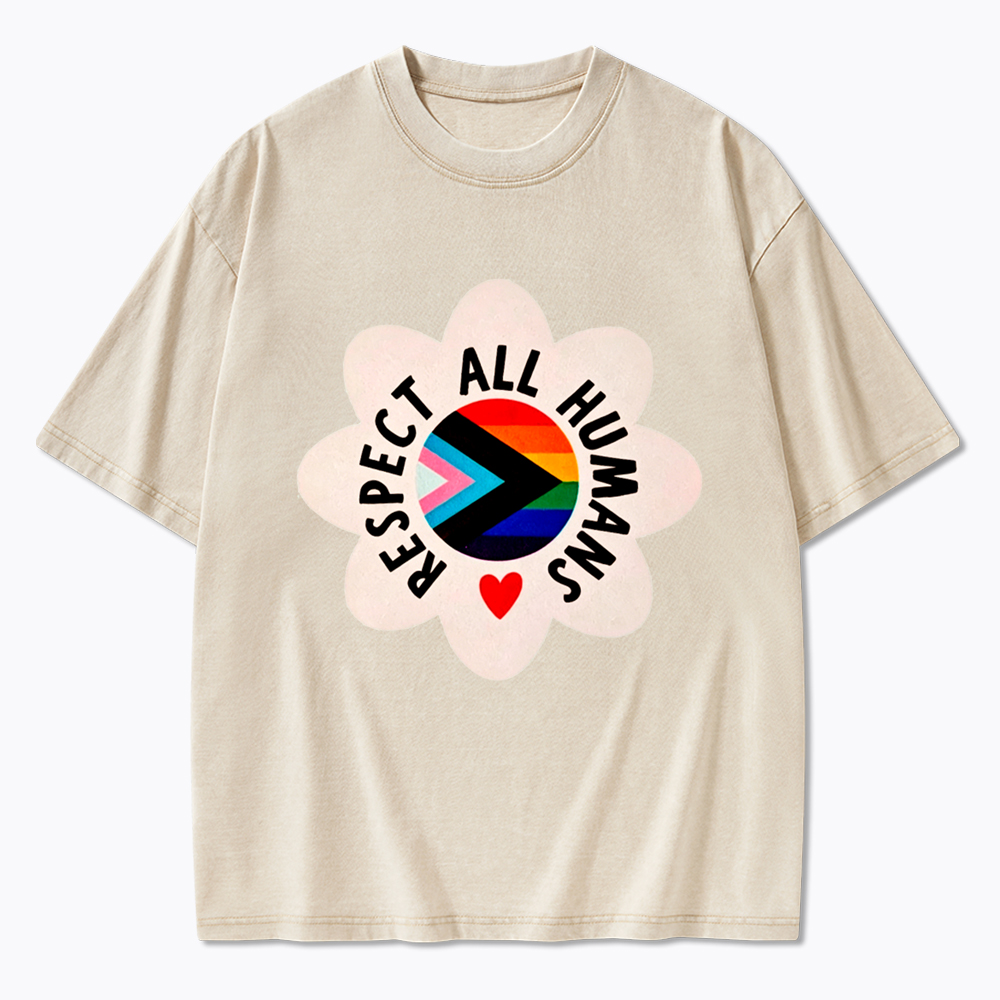 Respect All Humans Washed T-Shirt