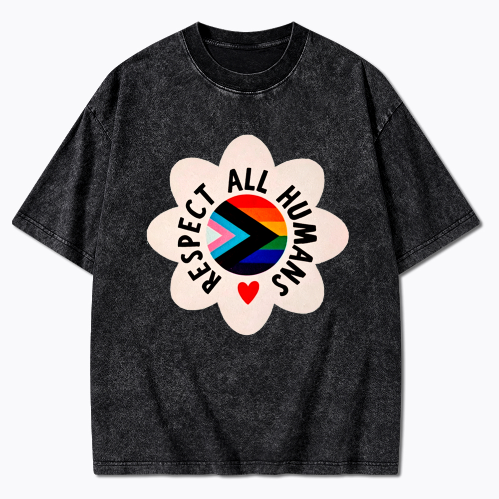 Respect All Humans Washed T-Shirt