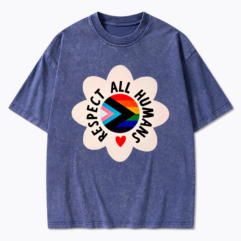 Respect All Humans Washed T-Shirt