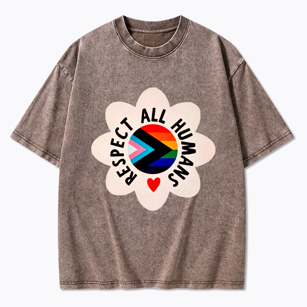 Respect All Humans Washed T-Shirt