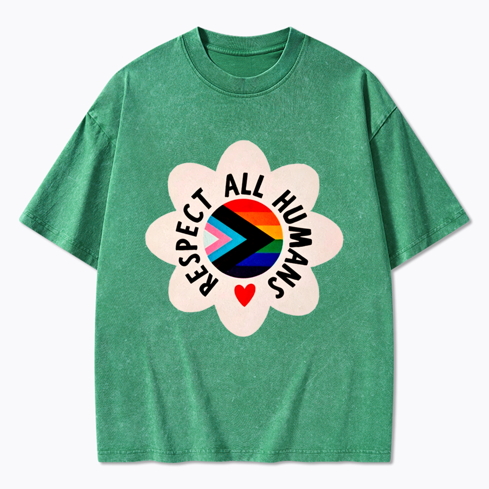 Respect All Humans Washed T-Shirt