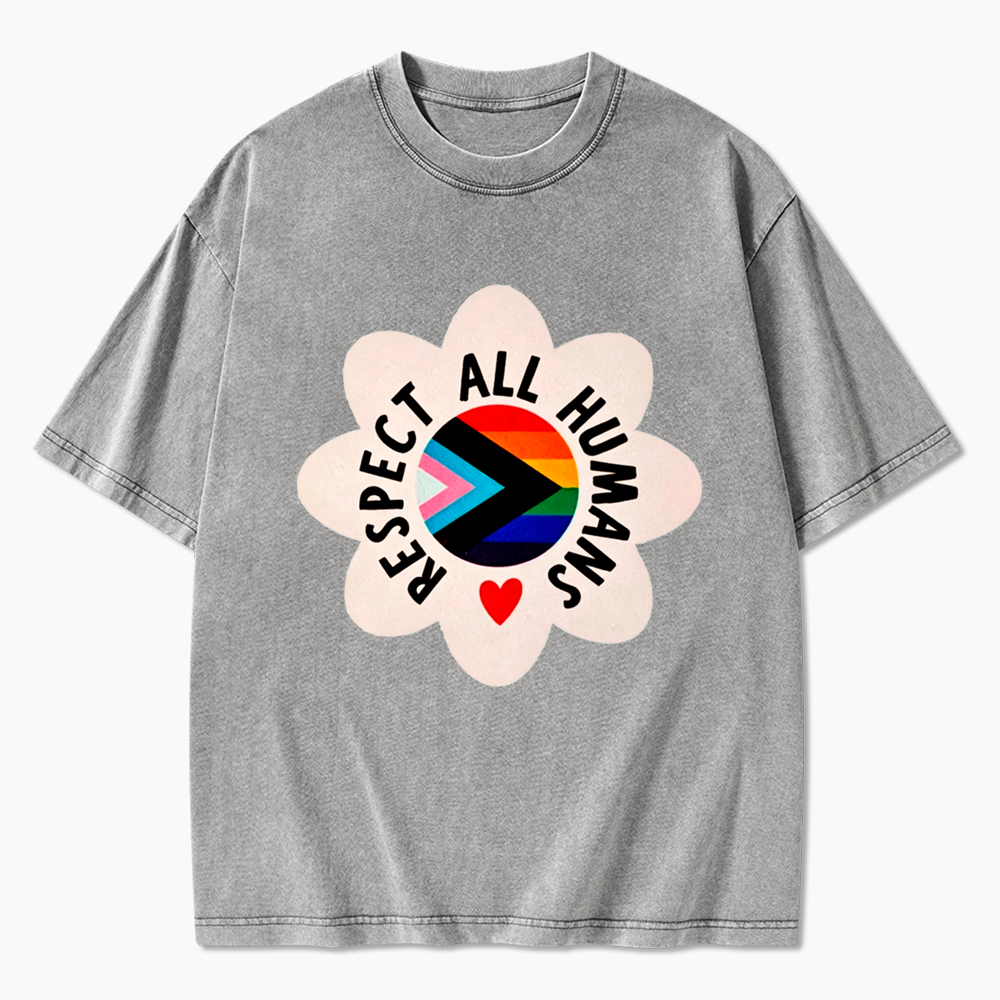 Respect All Humans Washed T-Shirt