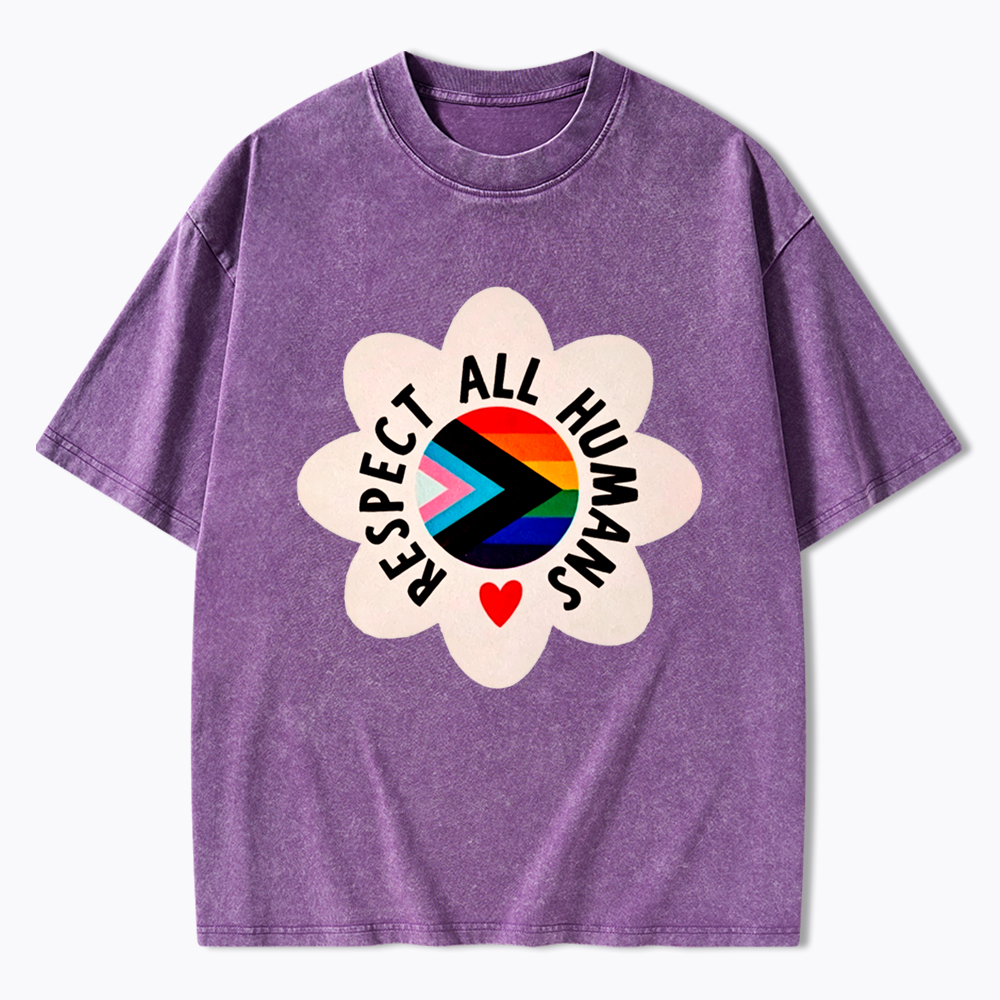 Respect All Humans Washed T-Shirt