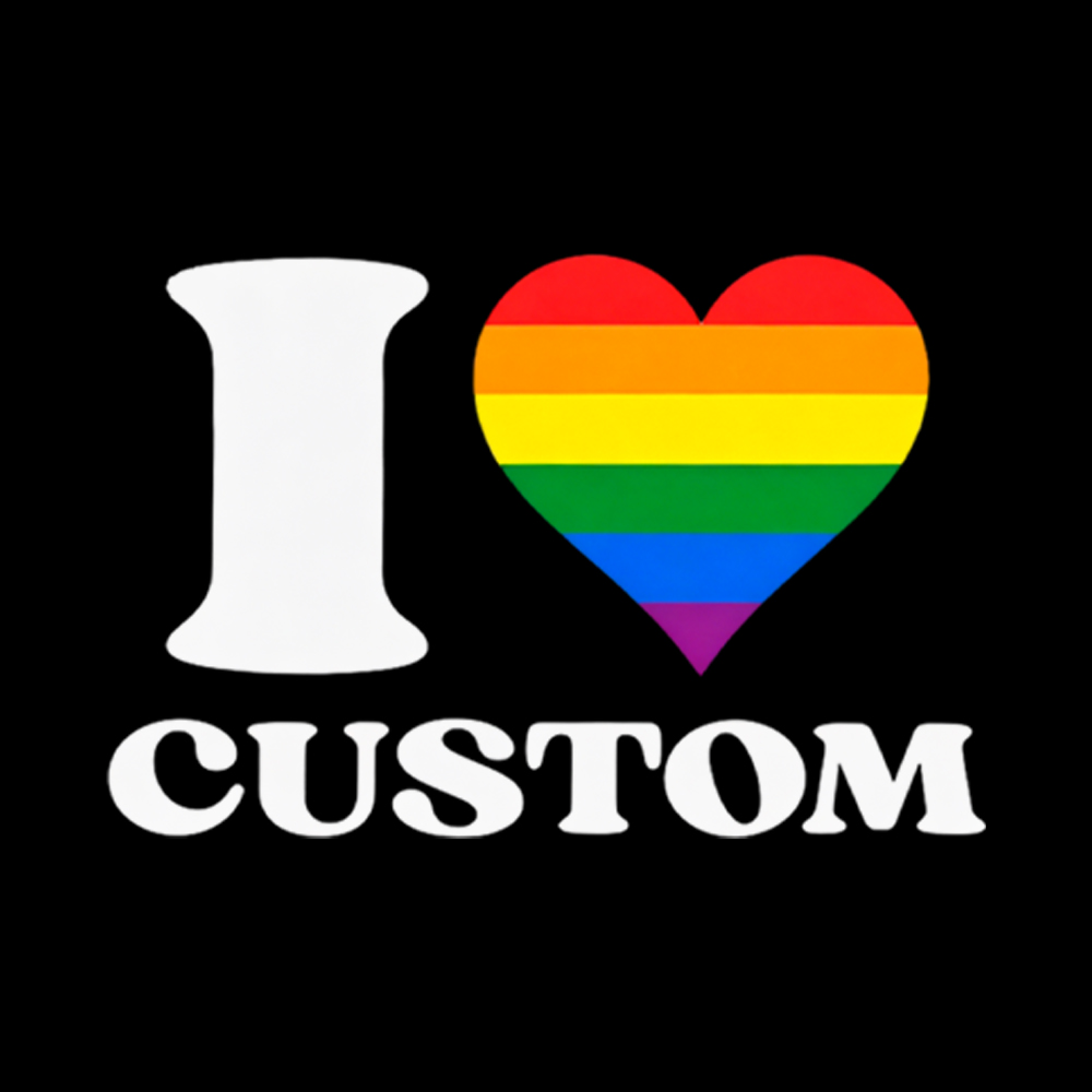Personalized I Love Custom Washed T-Shirt
