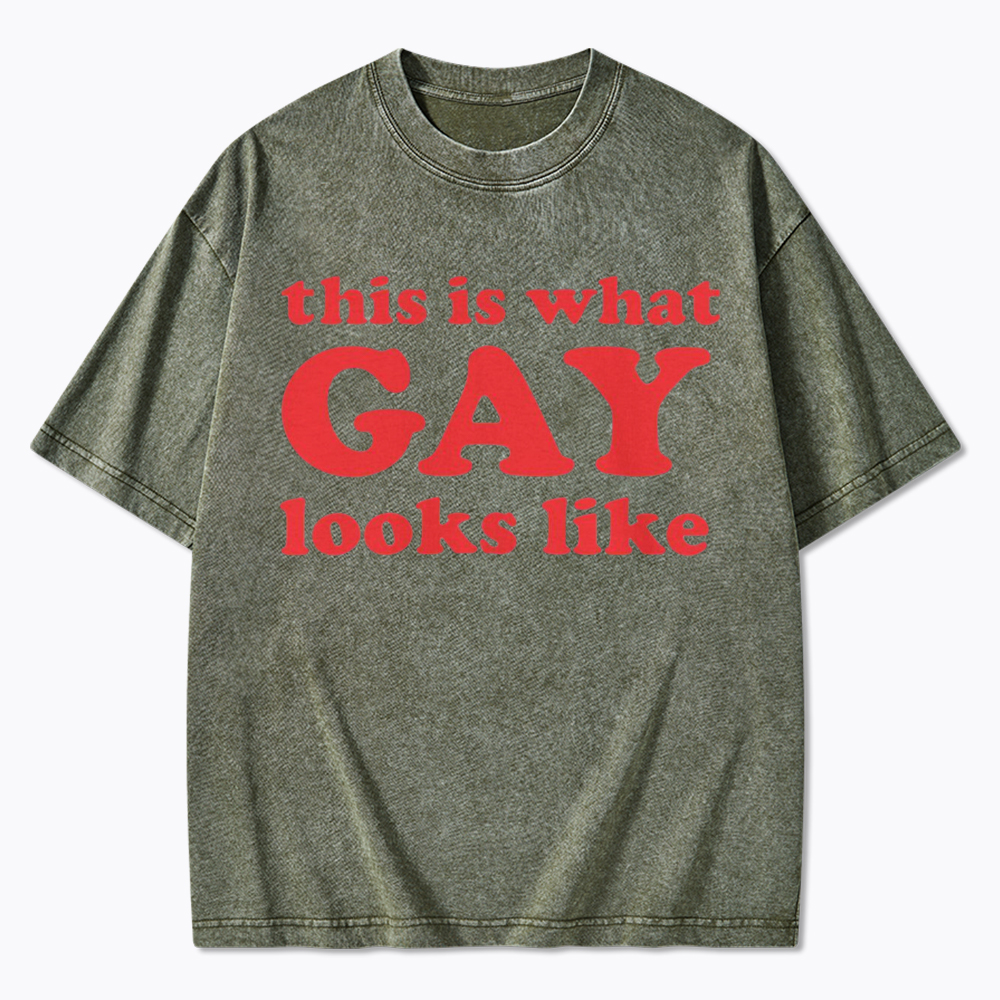 This Is What Gay Looks Like Washed T-Shirt