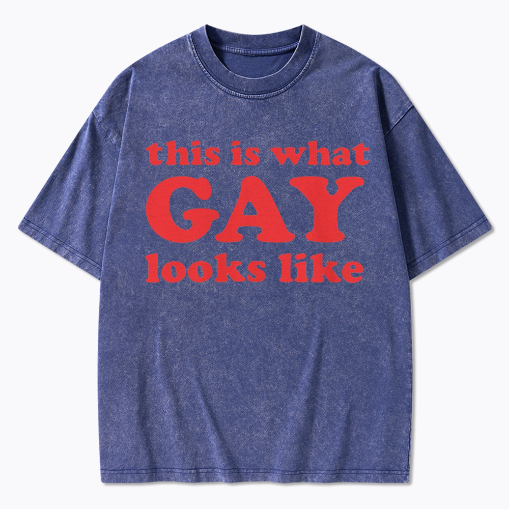 This Is What Gay Looks Like Washed T-Shirt