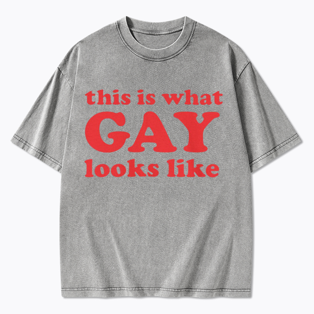 This Is What Gay Looks Like Washed T-Shirt