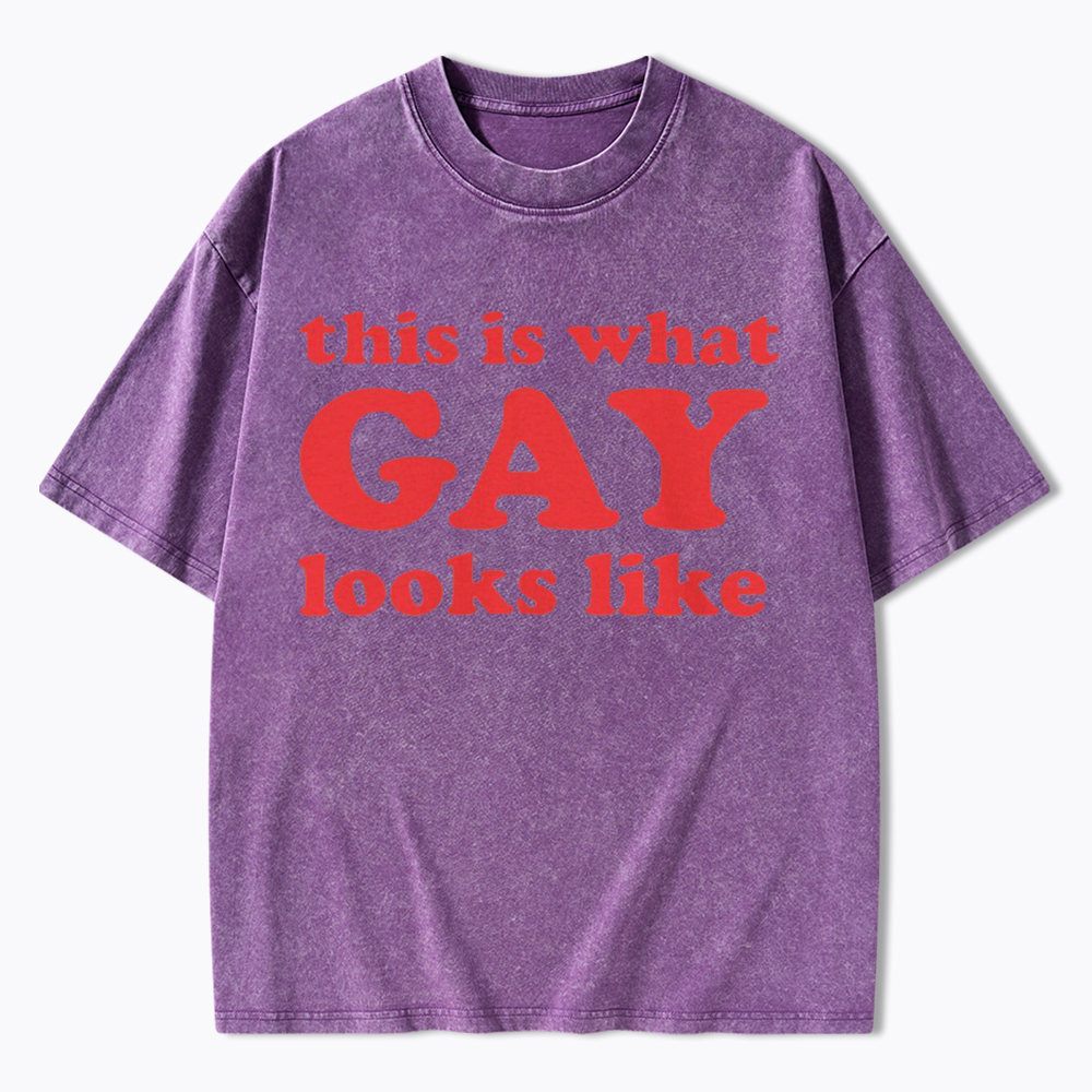 This Is What Gay Looks Like Washed T-Shirt