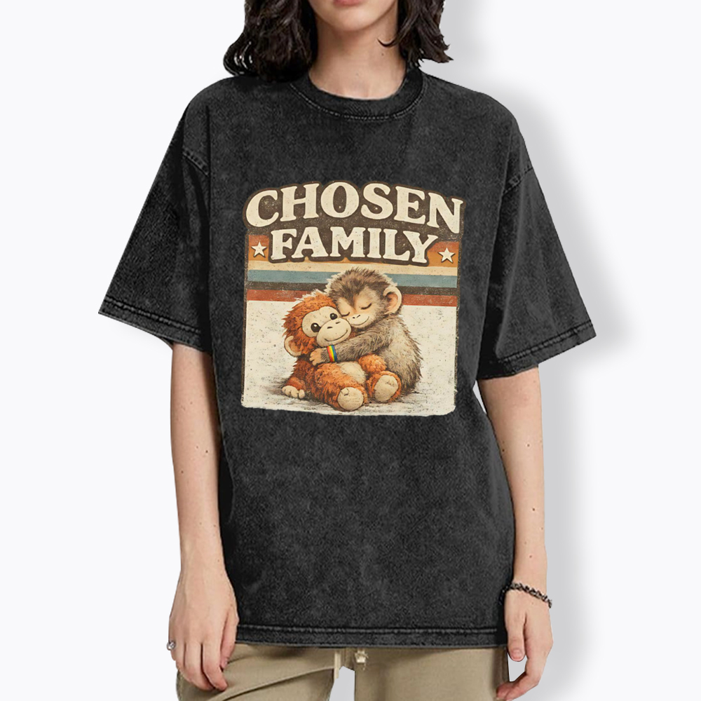 Punch The Monkey Shirt LGBTQ Washed T-Shirt