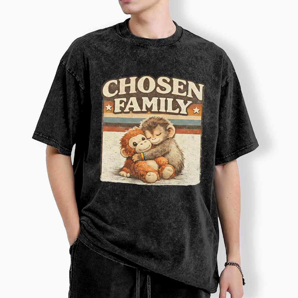 Punch The Monkey Shirt LGBTQ Washed T-Shirt