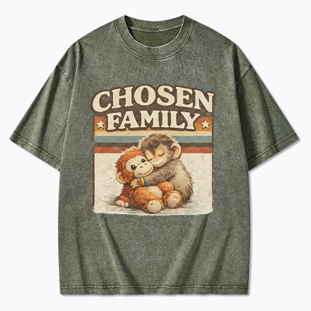 Punch The Monkey Shirt LGBTQ Washed T-Shirt