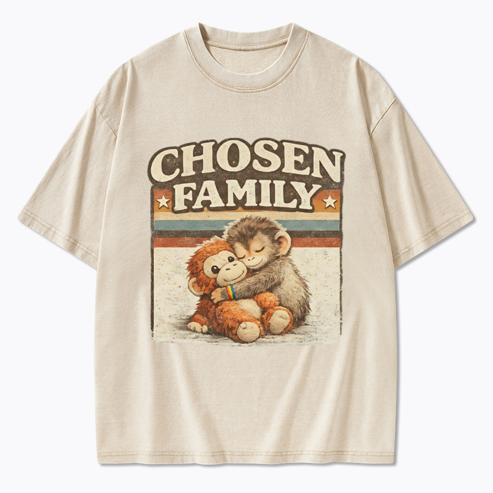 Punch The Monkey Shirt LGBTQ Washed T-Shirt