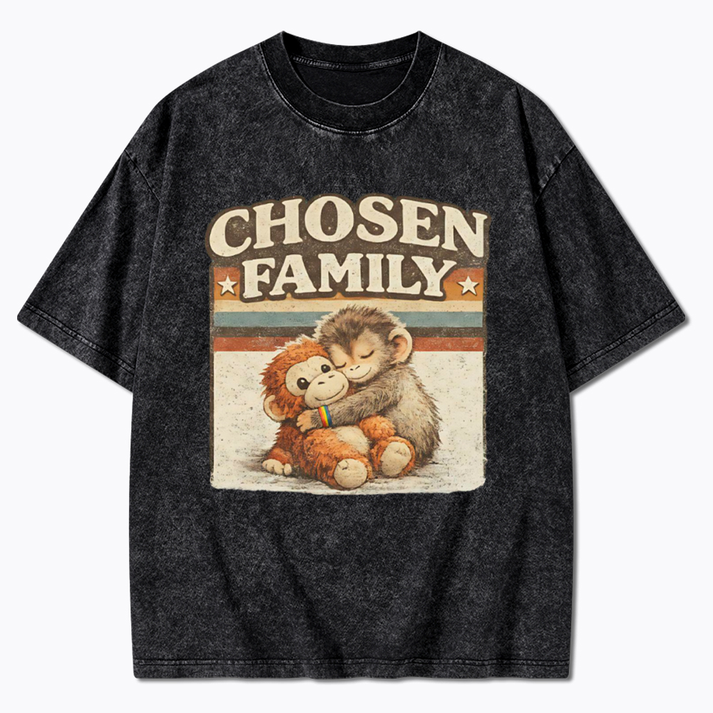 Punch The Monkey Shirt LGBTQ Washed T-Shirt