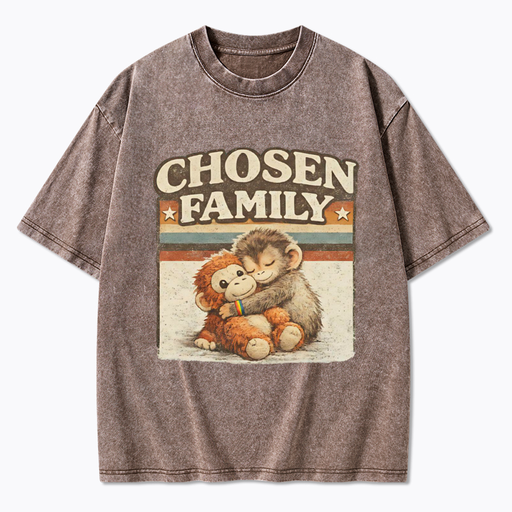 Punch The Monkey Shirt LGBTQ Washed T-Shirt