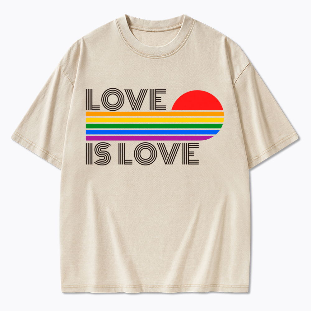 Love Is Love Rainbow Washed T-Shirt