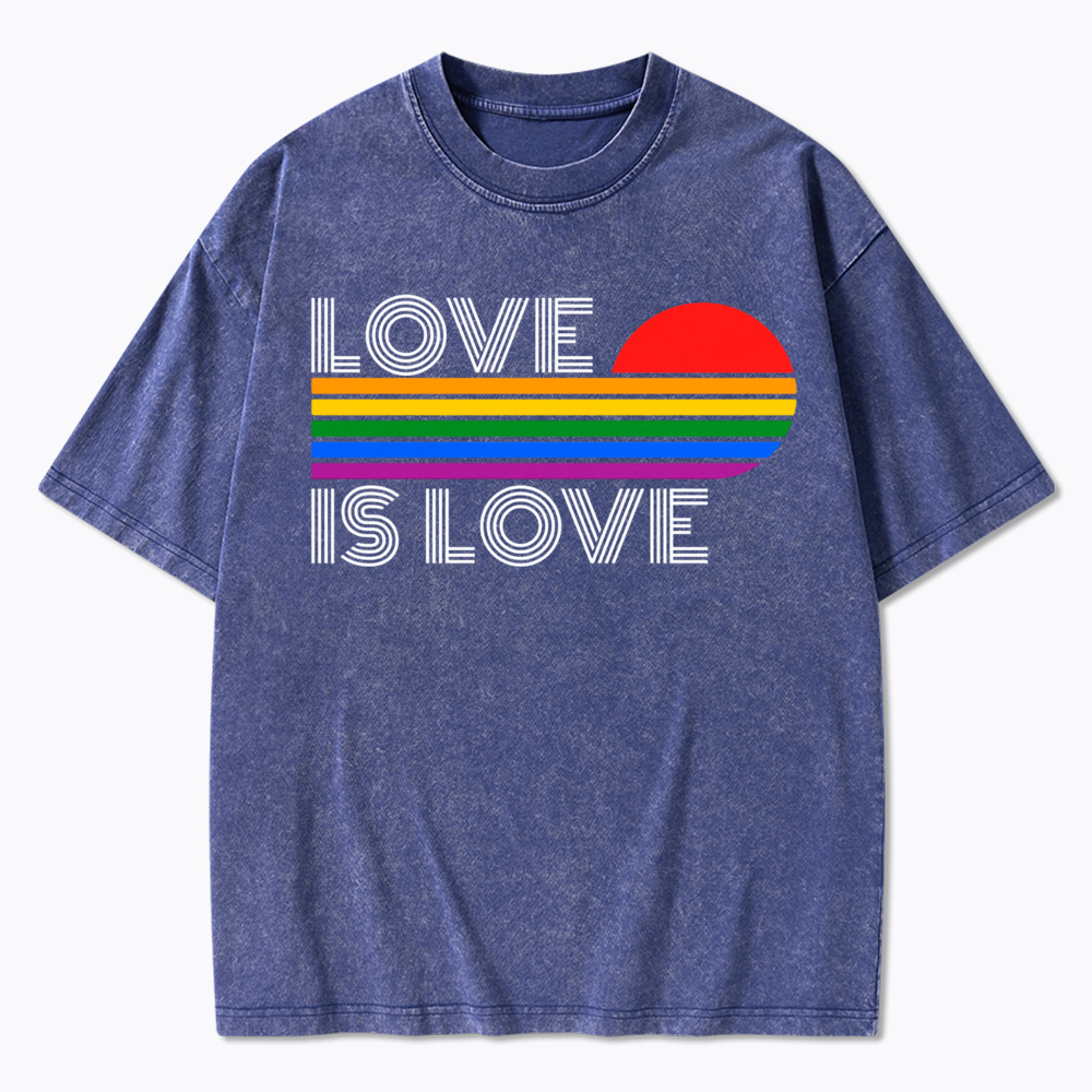 Love Is Love Rainbow Washed T-Shirt
