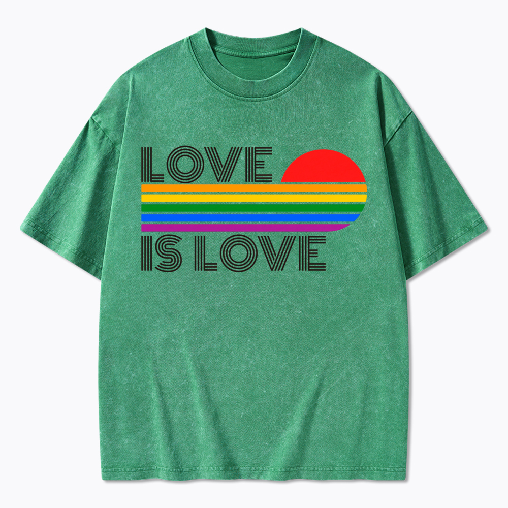 Love Is Love Rainbow Washed T-Shirt