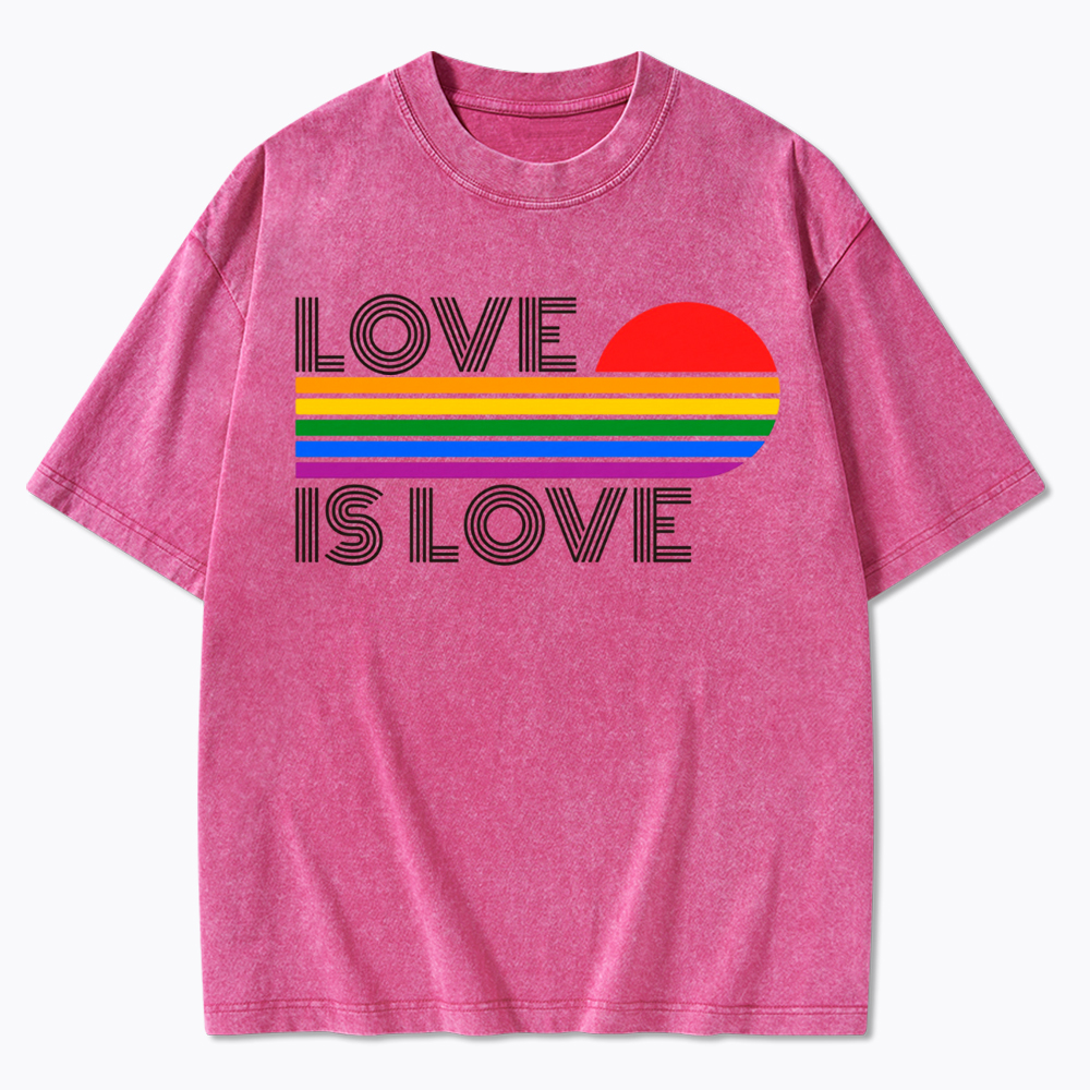 Love Is Love Rainbow Washed T-Shirt