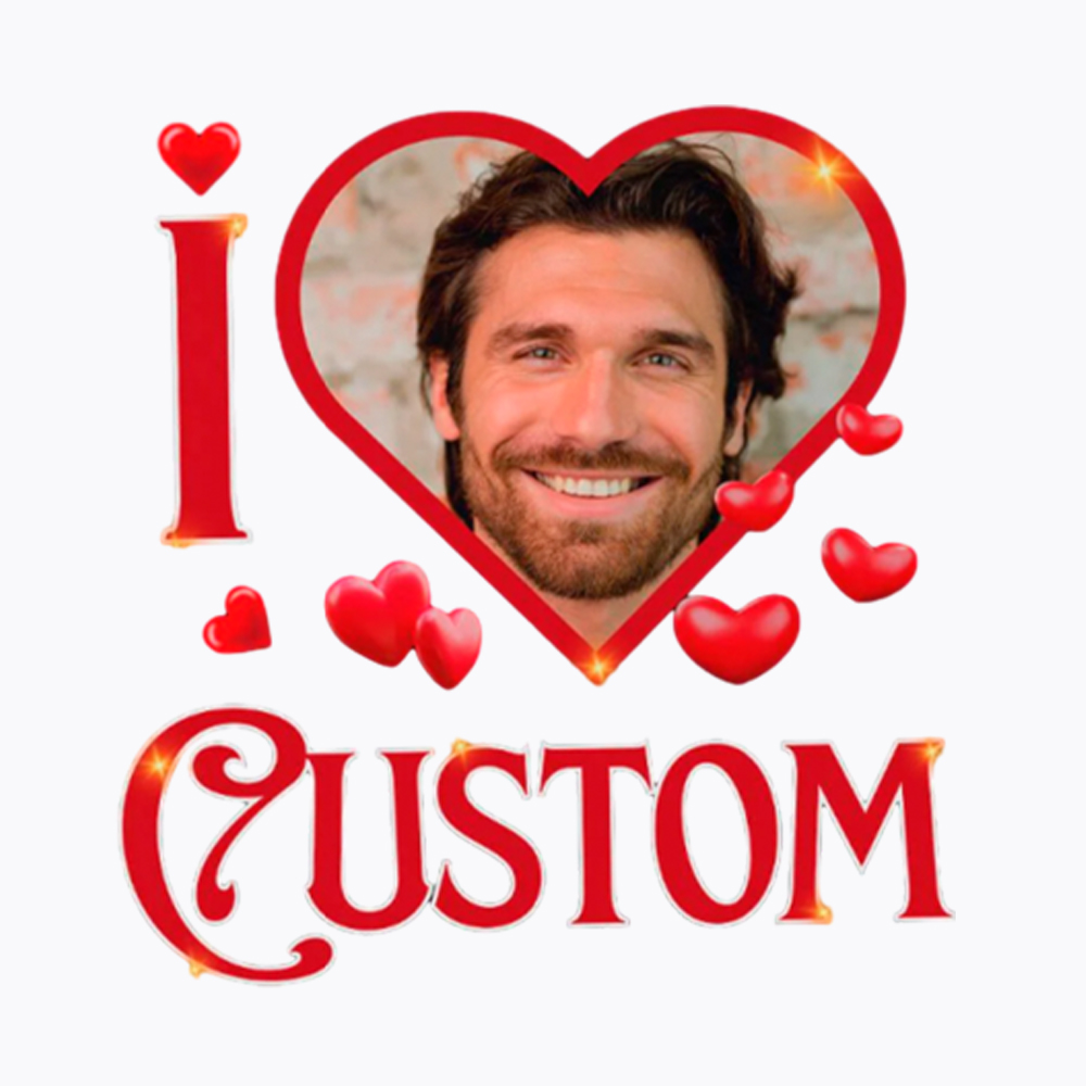 Personalized I Heart Photo Washed T-Shirt