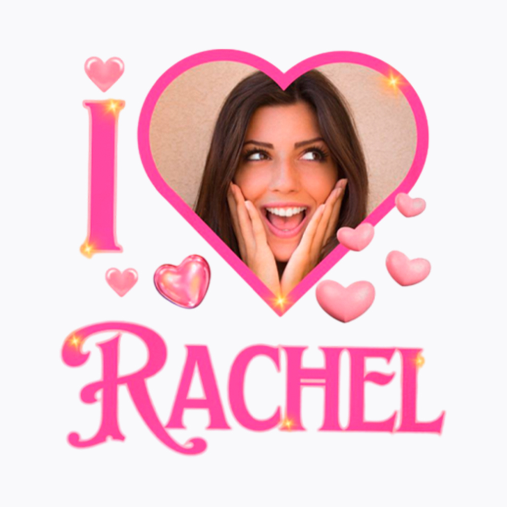 Personalized I Heart Photo Washed T-Shirt