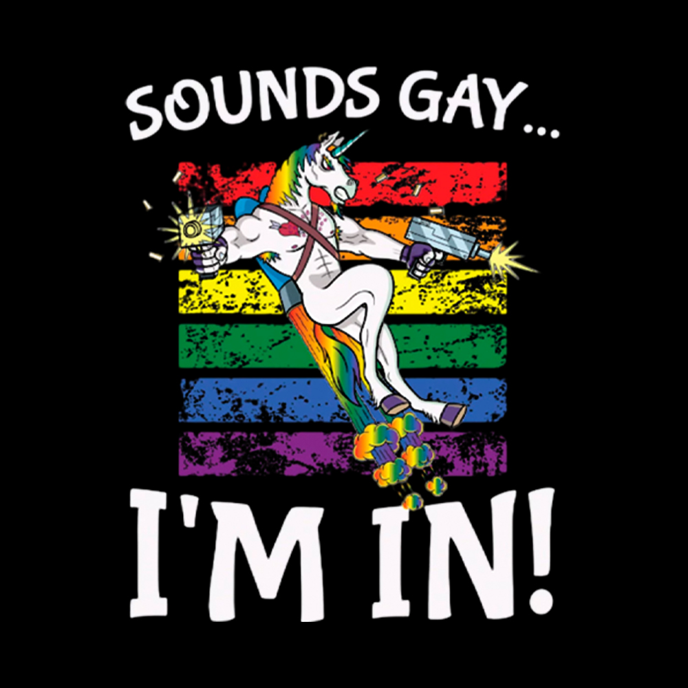 Sounds Gay I'm in Funny Rainbow Proudly Support Washed T-Shirt