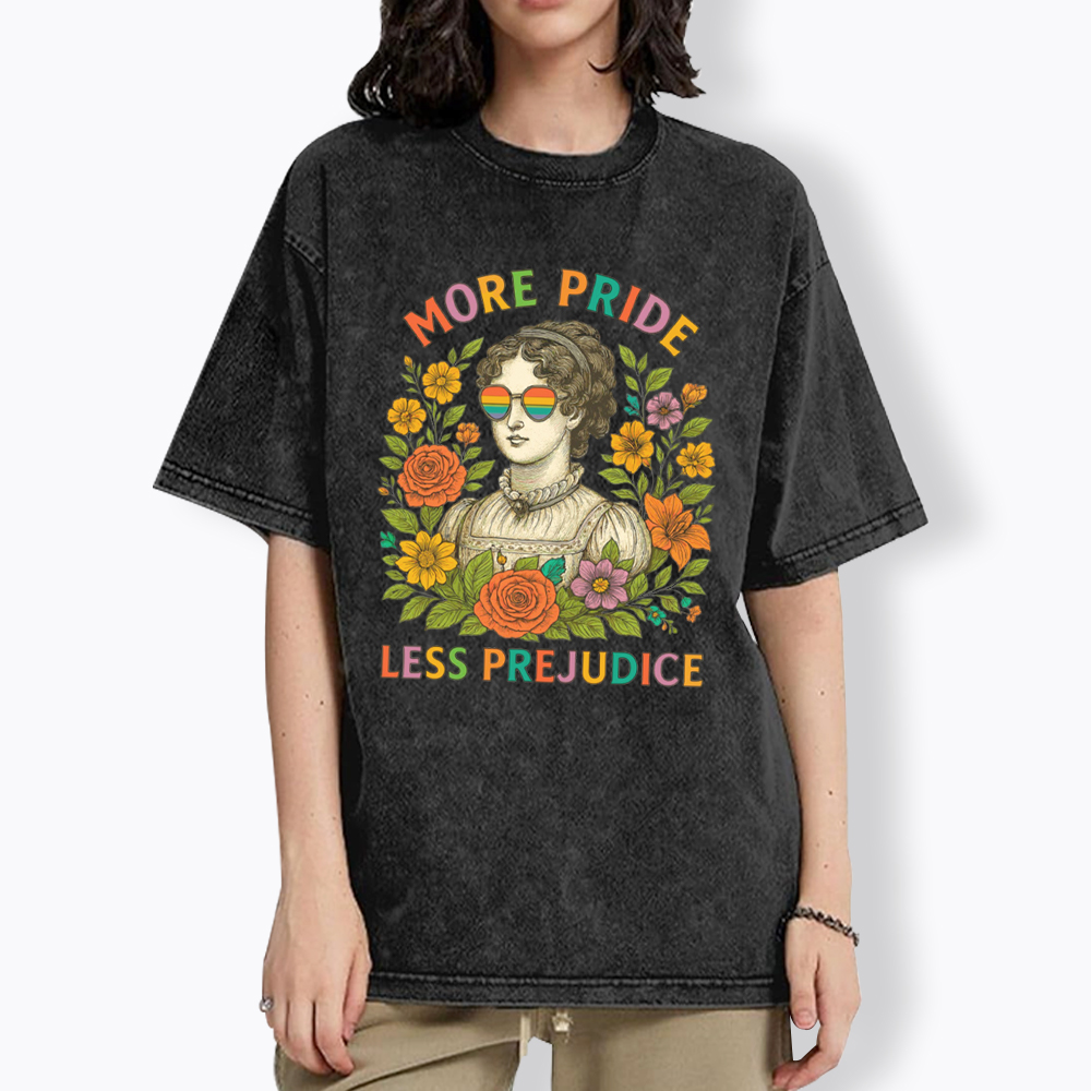 More Pride Less Prejudice Washed T-Shirt